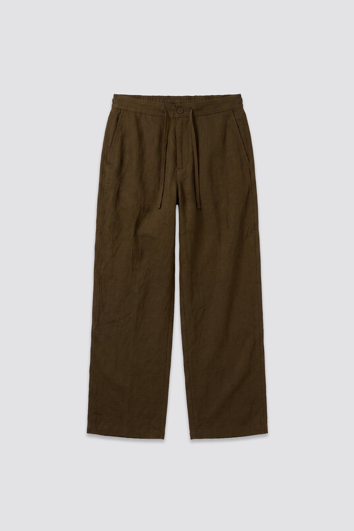03C Relaxed C-Linen Olive Pants