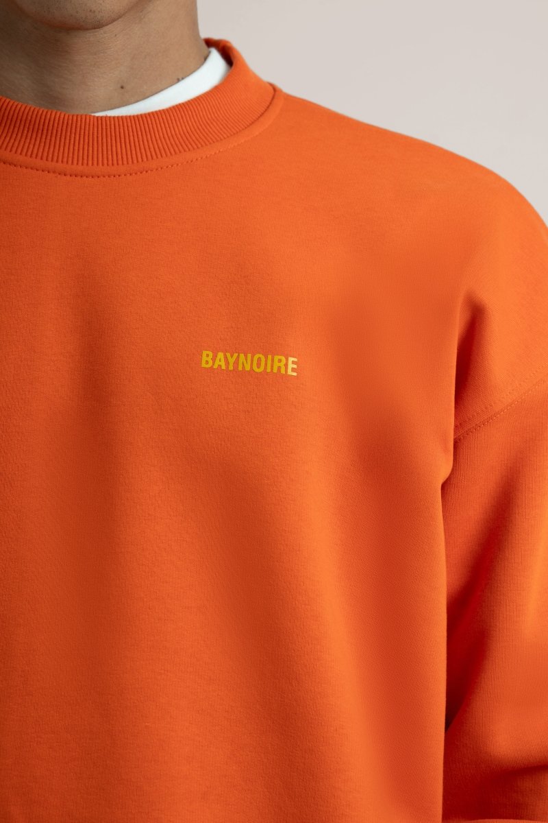 Orange Logo II PL Oversized Sweatshirt - Baynoire