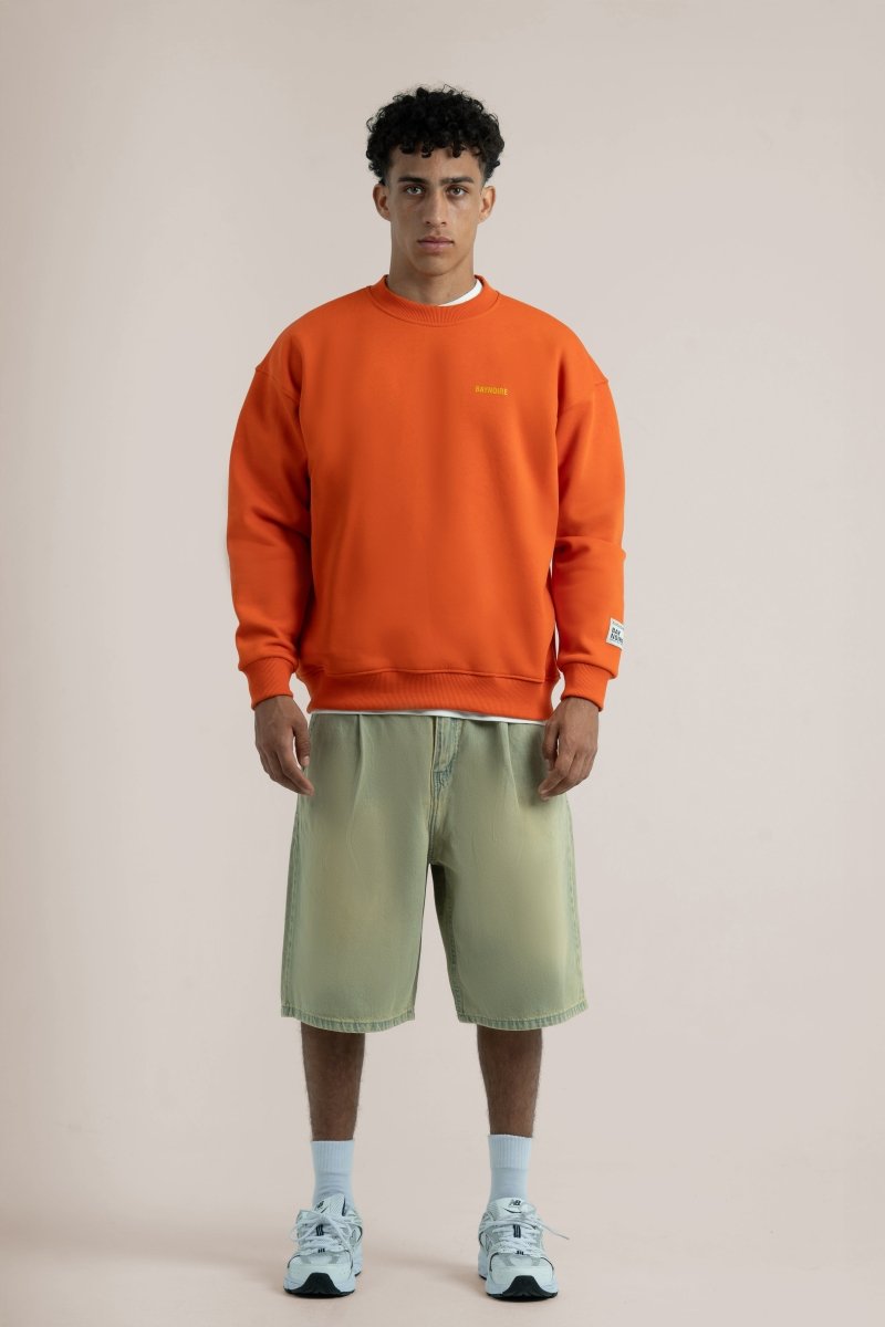 Orange Logo II PL Oversized Sweatshirt - Baynoire
