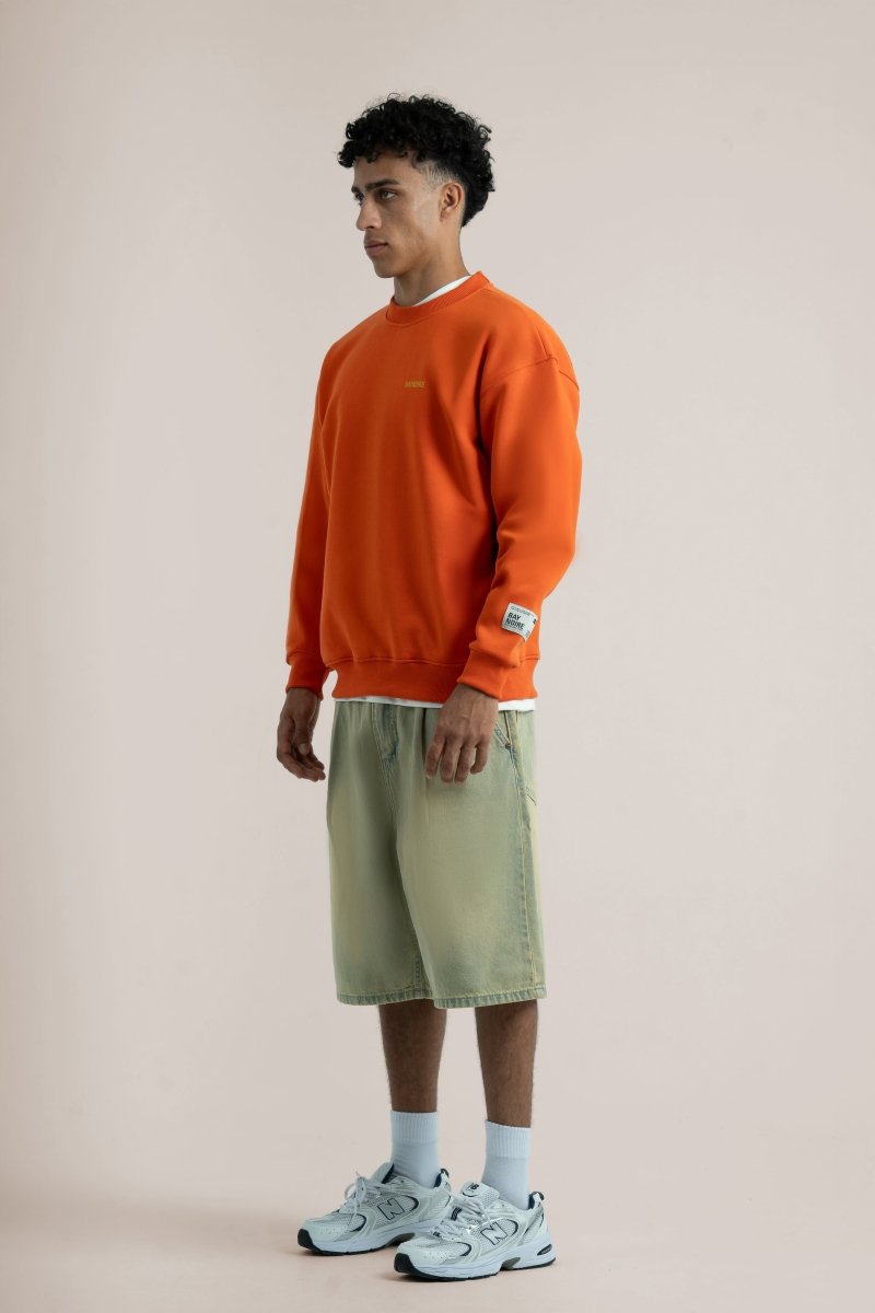 Orange Logo II PL Oversized Sweatshirt - Baynoire