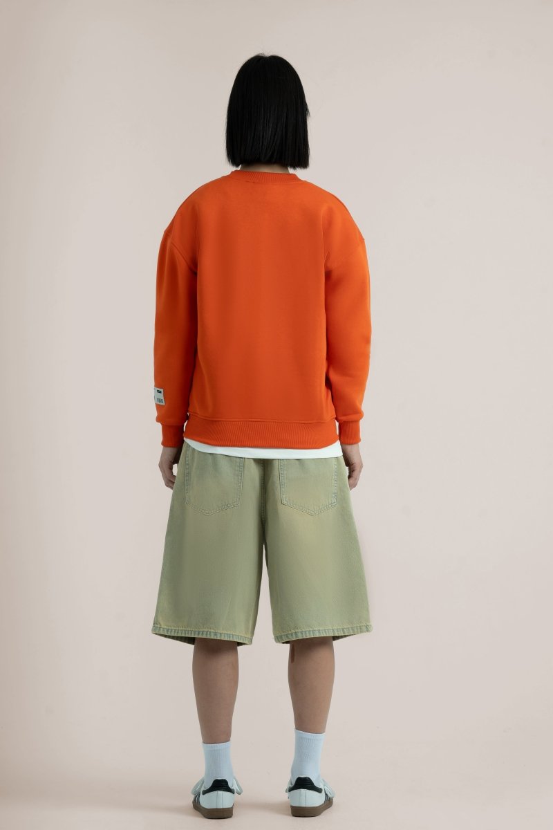 Orange Logo II PL Oversized Sweatshirt - Baynoire