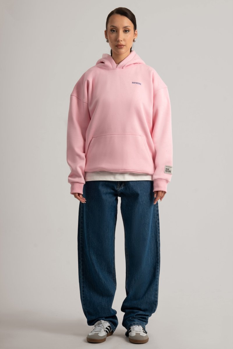 Pink Logo II PL Oversized Hoodie - Baynoire