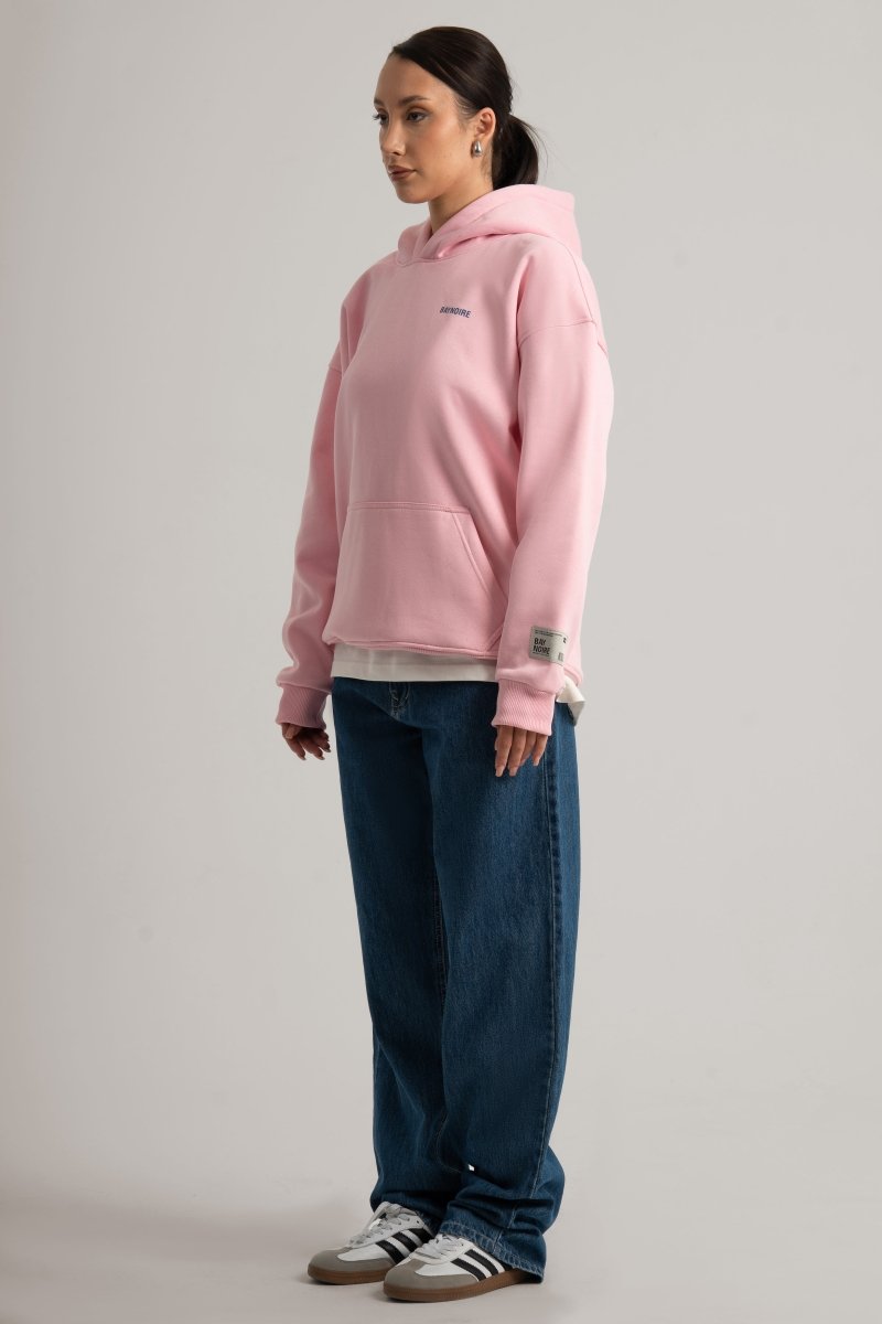 Pink Logo II PL Oversized Hoodie - Baynoire