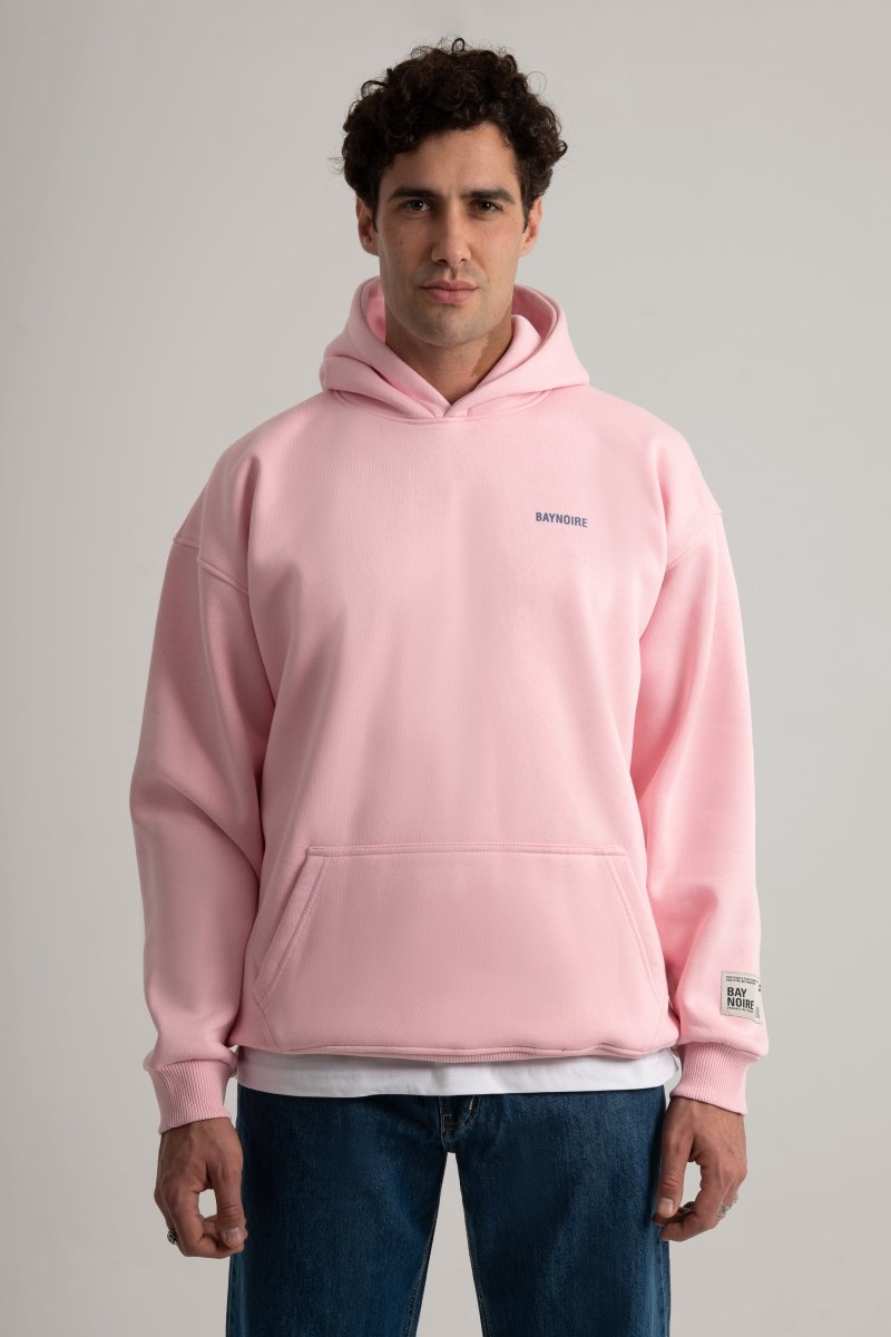 Pink Logo II PL Oversized Hoodie - Baynoire