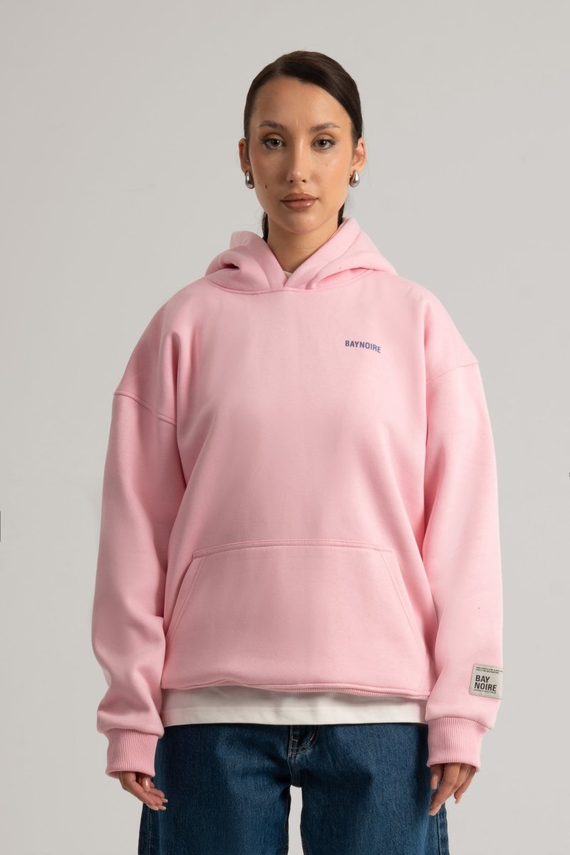 Pink Logo II PL Oversized Hoodie - Baynoire