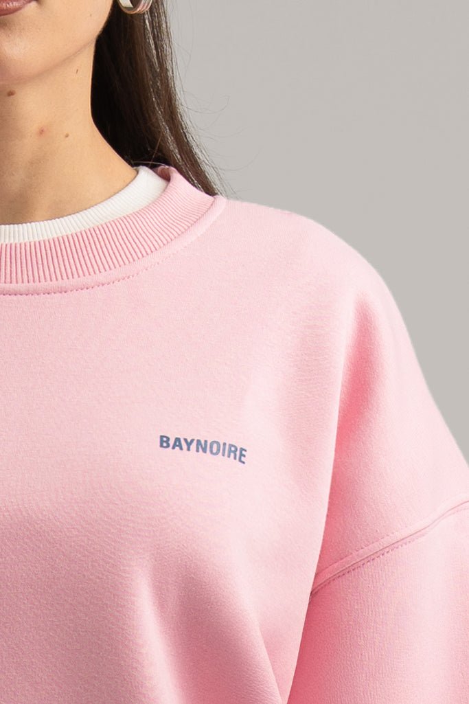 Pink Logo II PL Oversized Sweatshirt - Baynoire