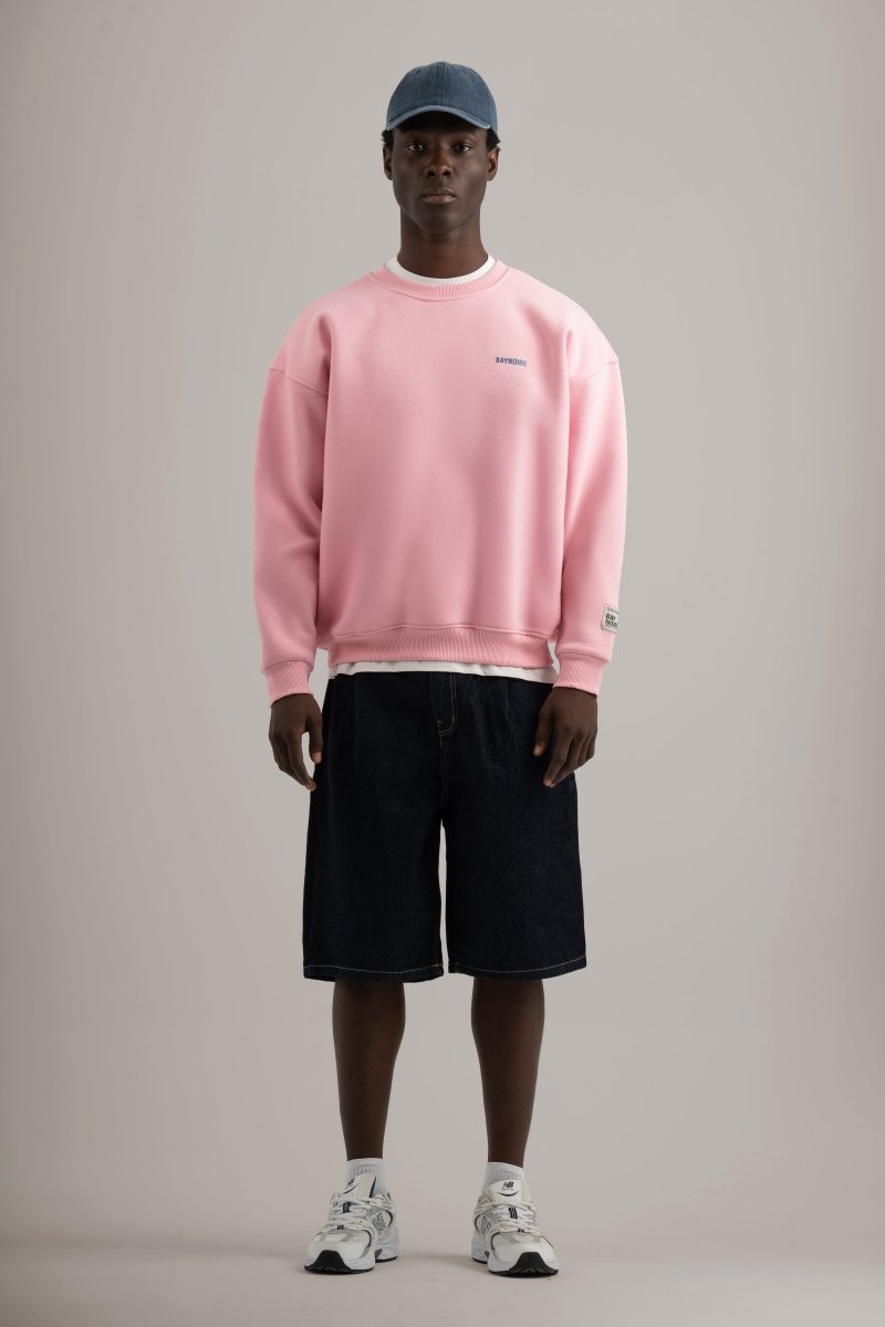 Pink Logo II PL Oversized Sweatshirt - Baynoire