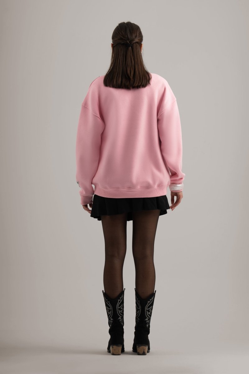 Pink Logo II PL Oversized Sweatshirt - Baynoire