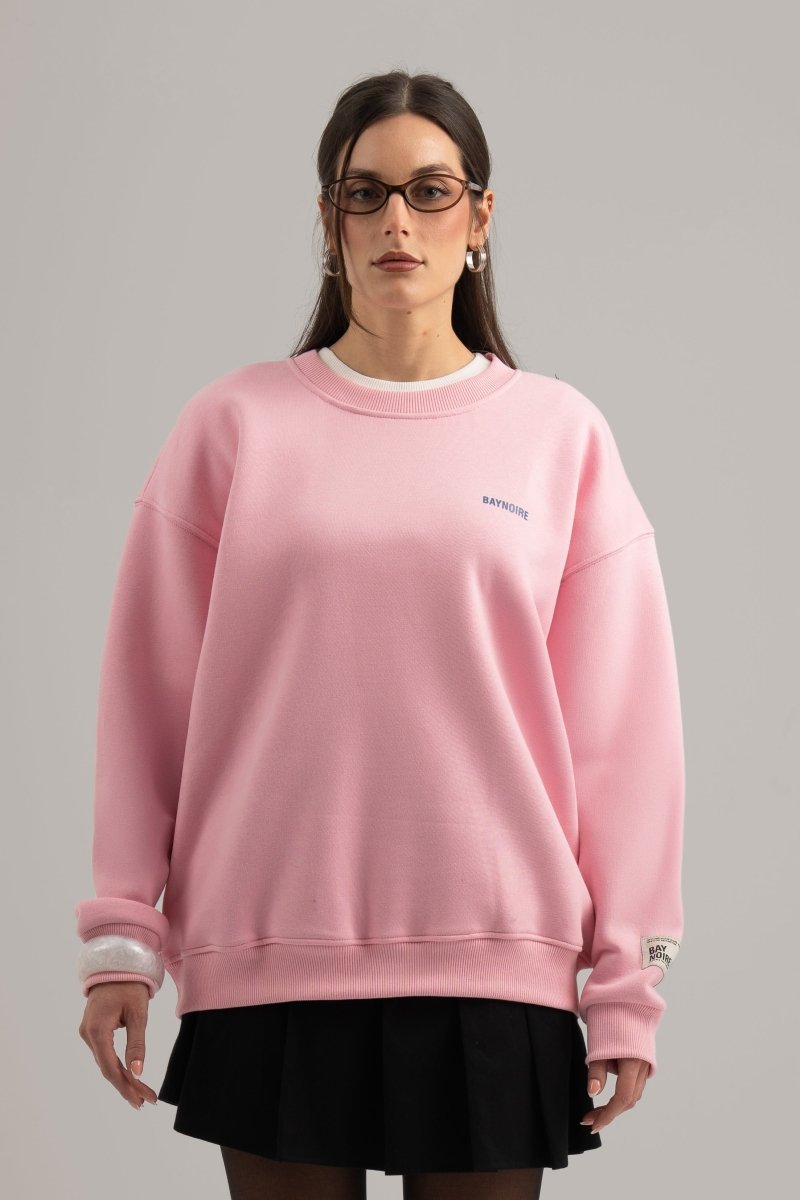 Pink Logo II PL Oversized Sweatshirt - Baynoire