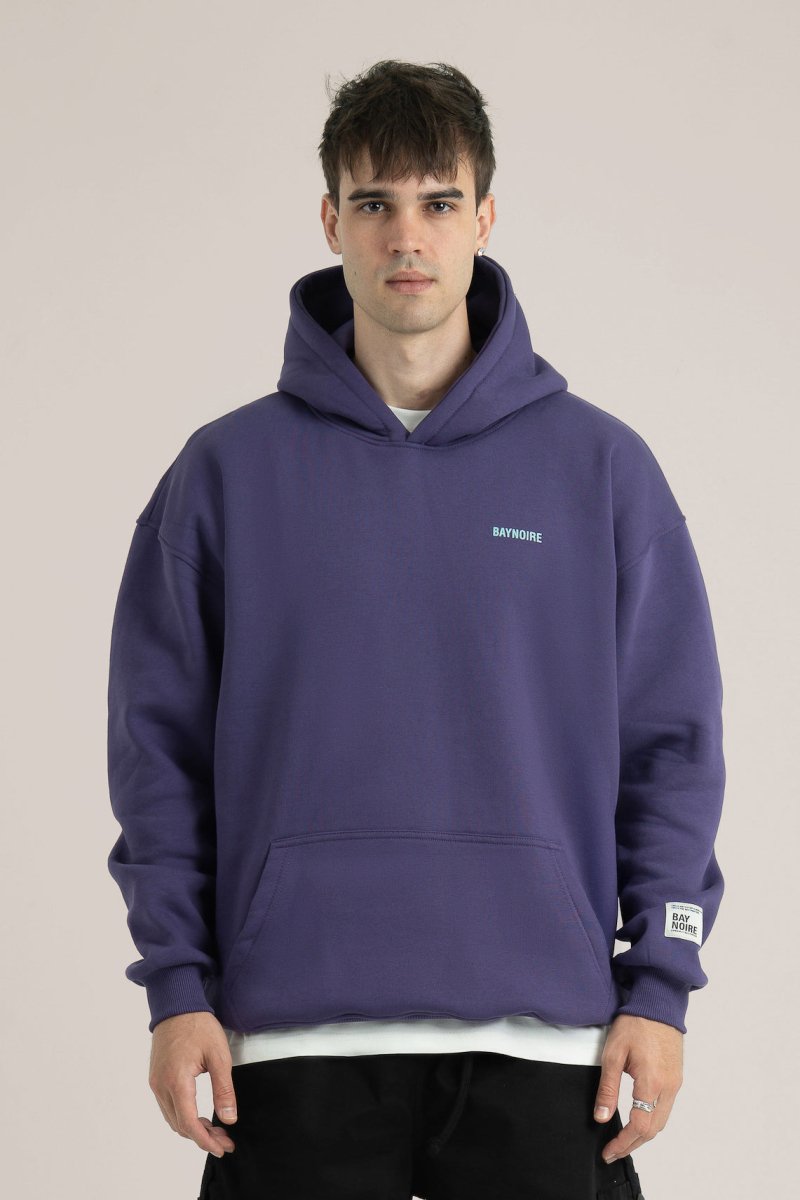 Purple Logo II PL Oversized Hoodie - Baynoire