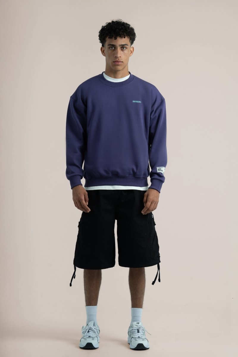 Purple Logo II PL Oversized Sweatshirt - Baynoire