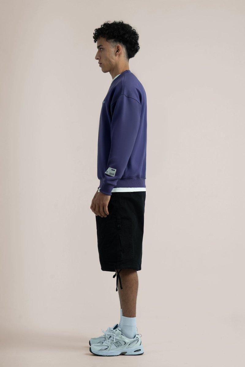 Purple Logo II PL Oversized Sweatshirt - Baynoire