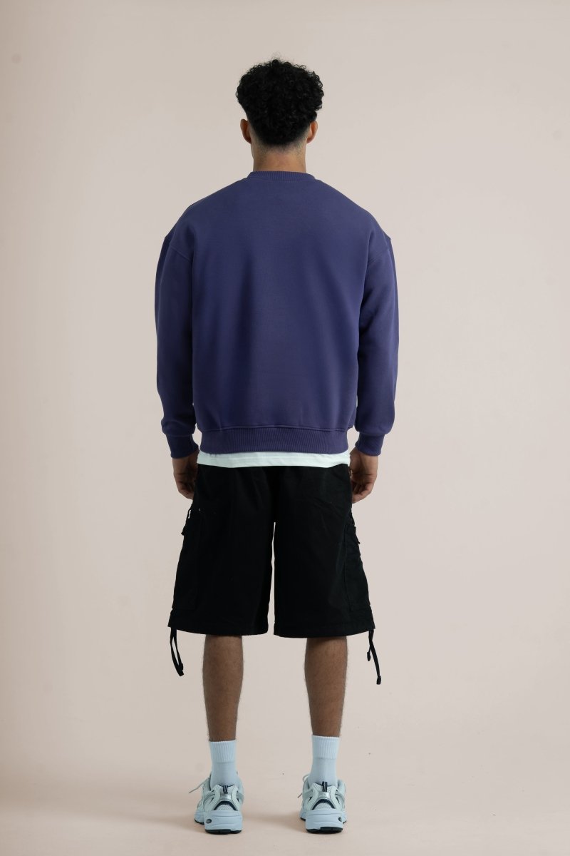 Purple Logo II PL Oversized Sweatshirt - Baynoire
