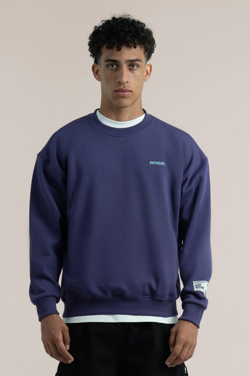 Purple Logo II PL Oversized Sweatshirt - Baynoire