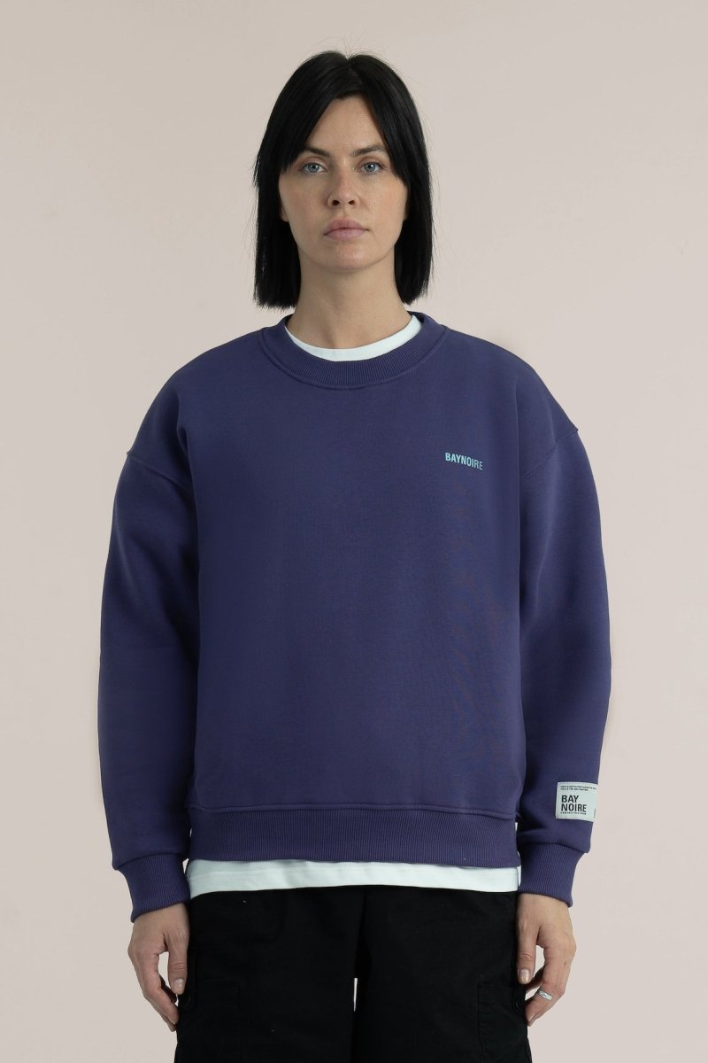 Purple Logo II PL Oversized Sweatshirt - Baynoire