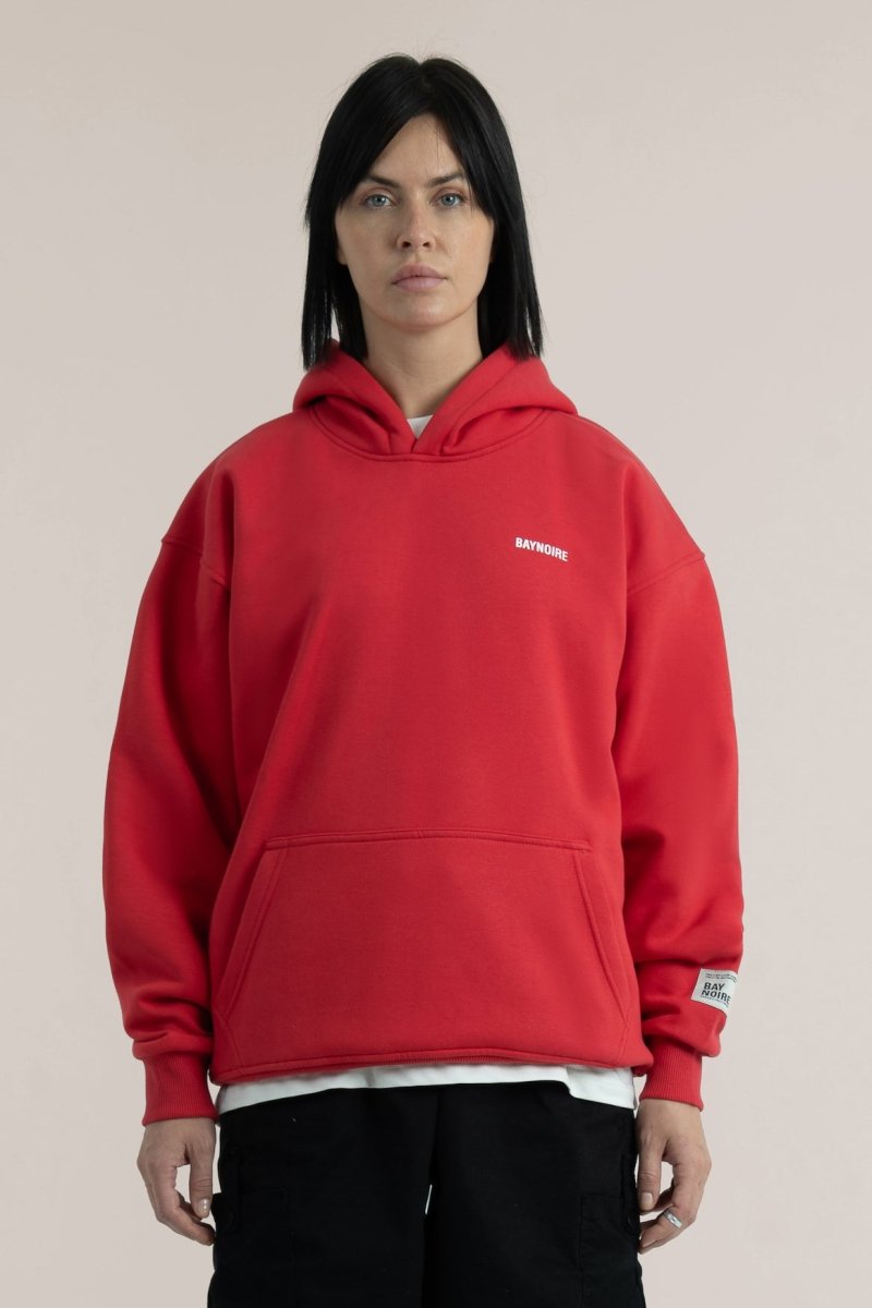 Red Logo II PL Oversized Hoodie - Baynoire