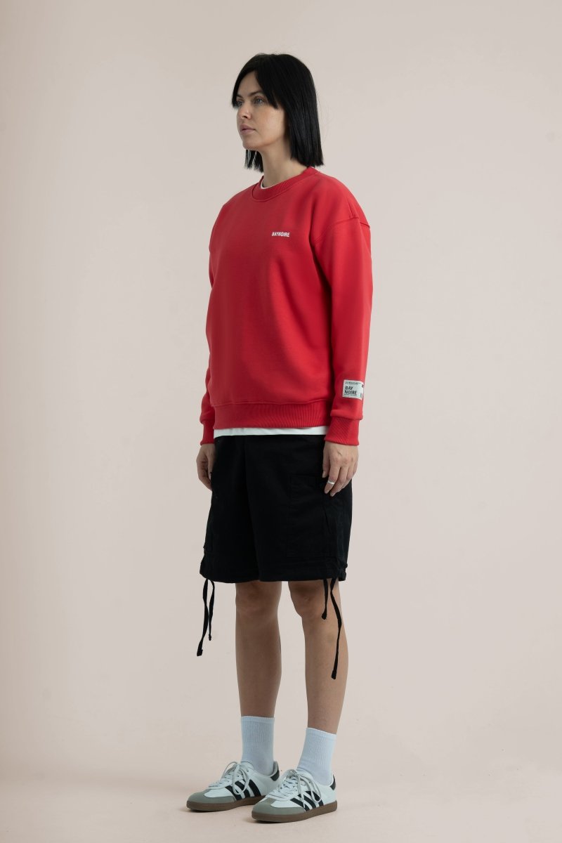 Red Logo II PL Oversized Sweatshirt - Baynoire