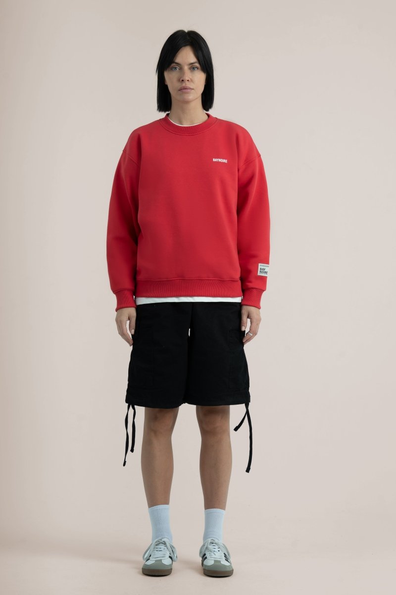 Red Logo II PL Oversized Sweatshirt - Baynoire