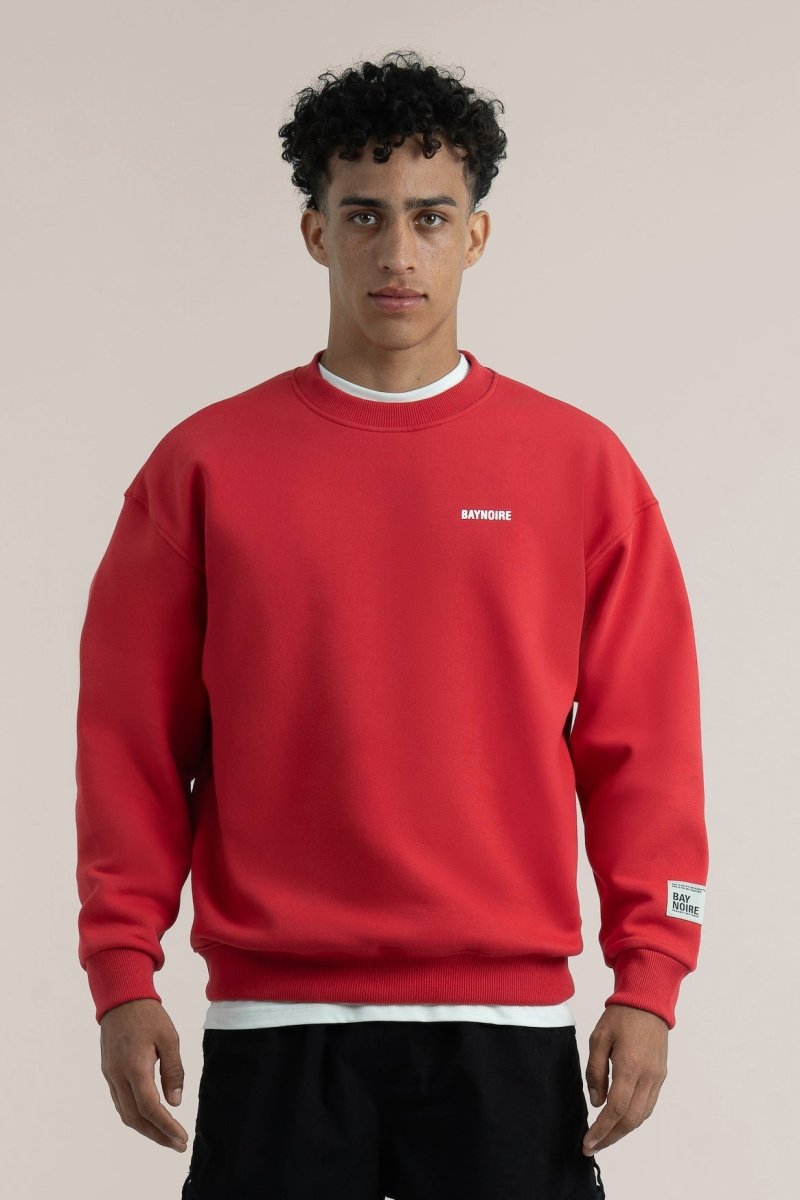Red Logo II PL Oversized Sweatshirt - Baynoire
