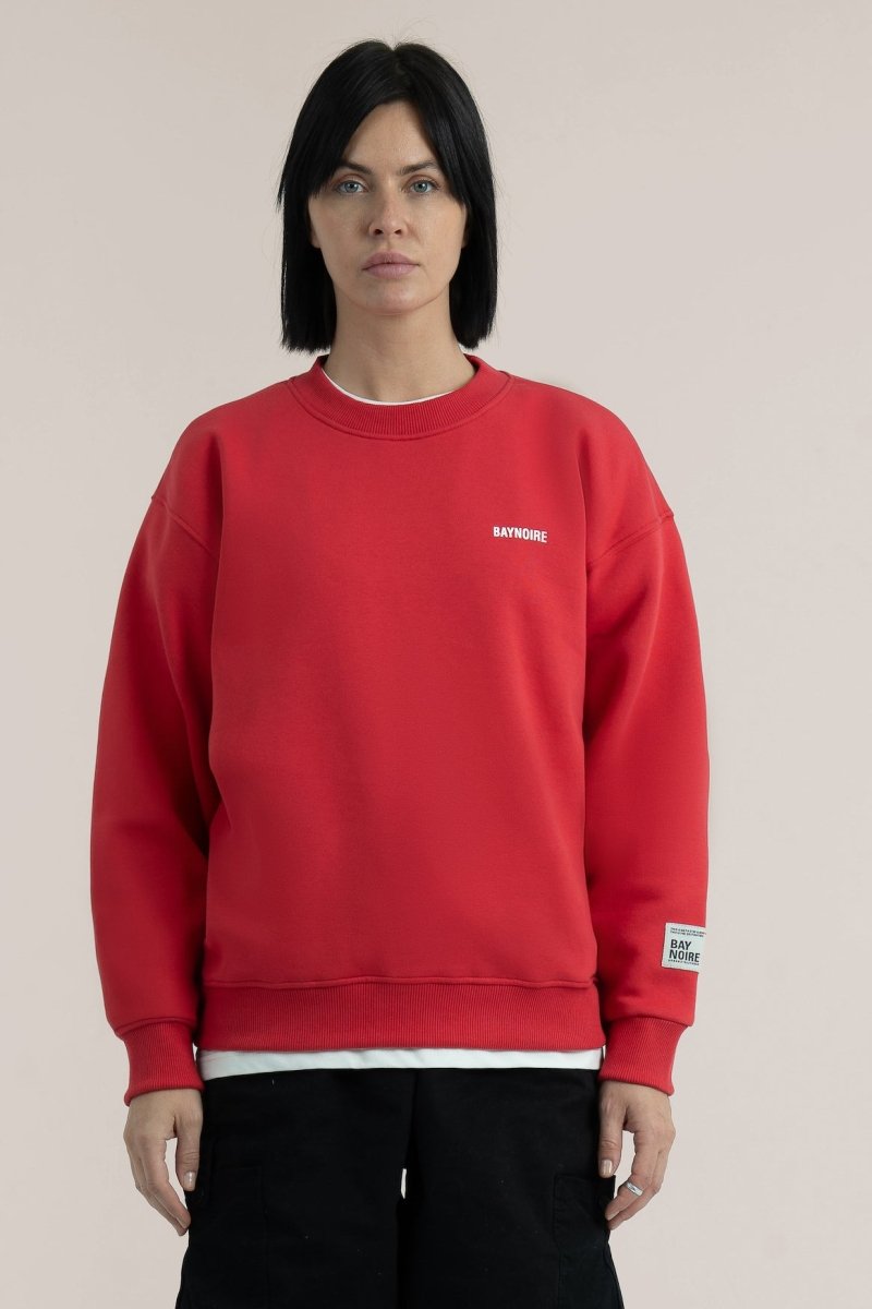 Red Logo II PL Oversized Sweatshirt - Baynoire
