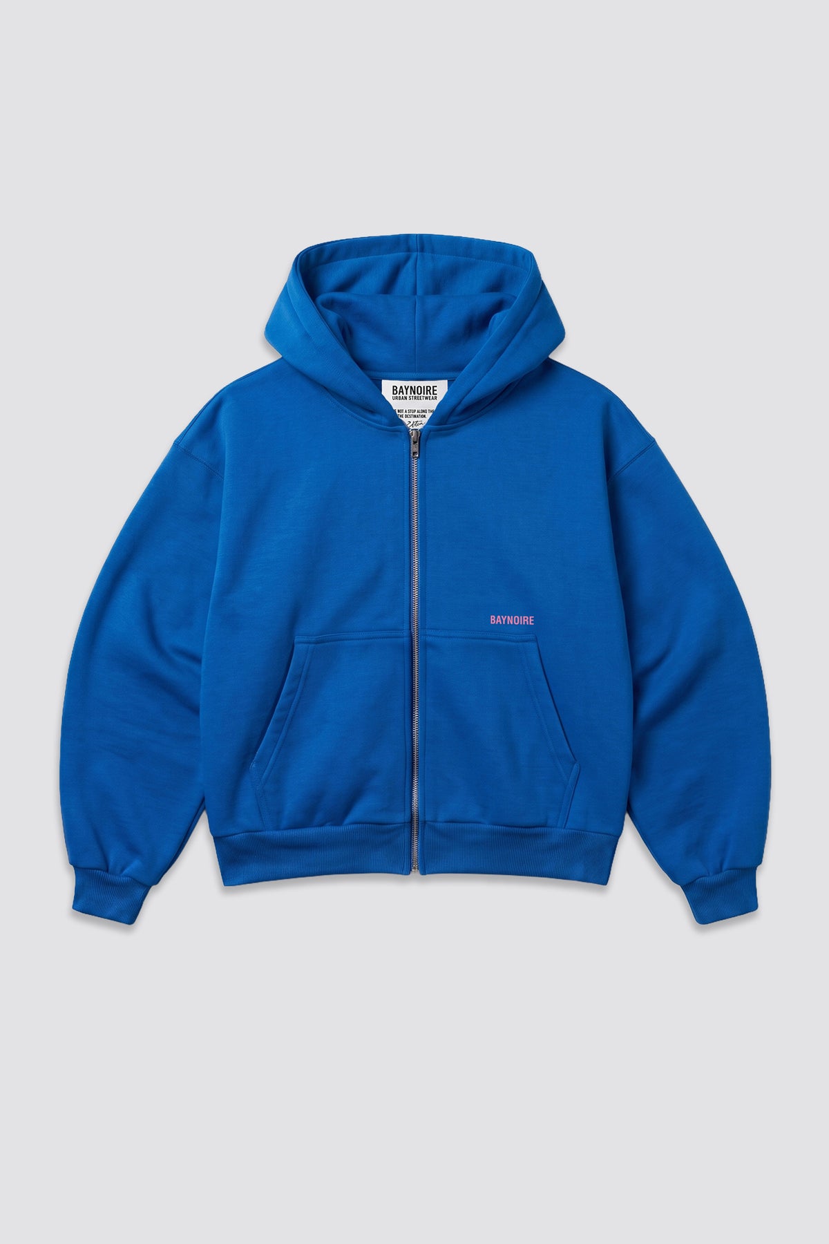 02P Oversized Royal Blue Zipped Hoodie