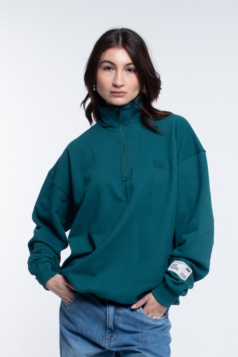 Teal EX Q - Zipper Sweatshirt - Baynoire