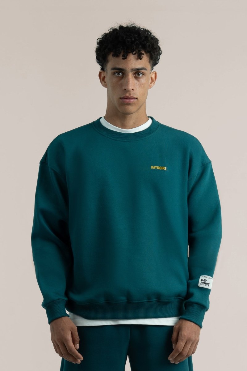 Teal Logo II PL Oversized Sweatshirt - Baynoire