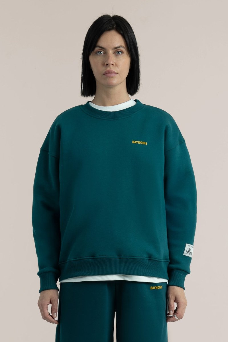 Teal Logo II PL Oversized Sweatshirt - Baynoire