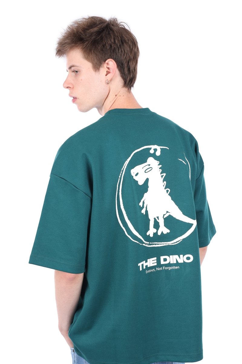 Teal TheDino Oversized T-shirt - Baynoire