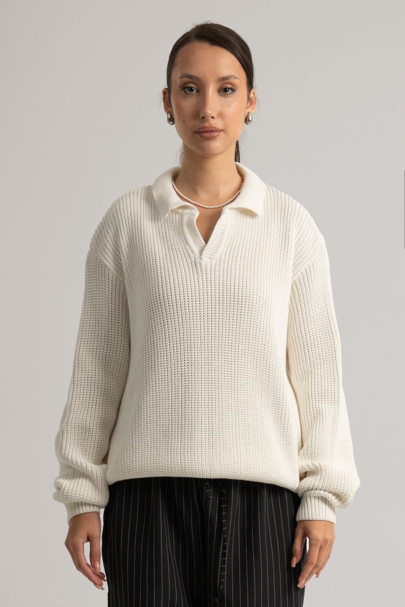White Collar II Sweater - Baynoire