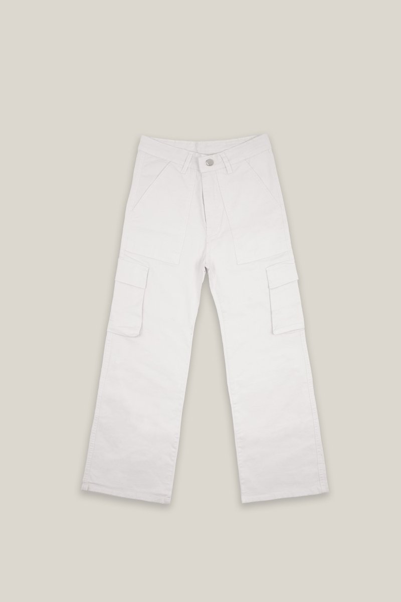 White Core Cargo Pants - Baynoire