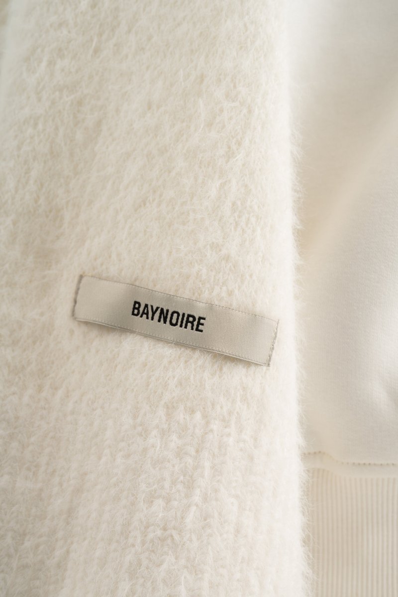 White Faux Wide Scarf - Baynoire