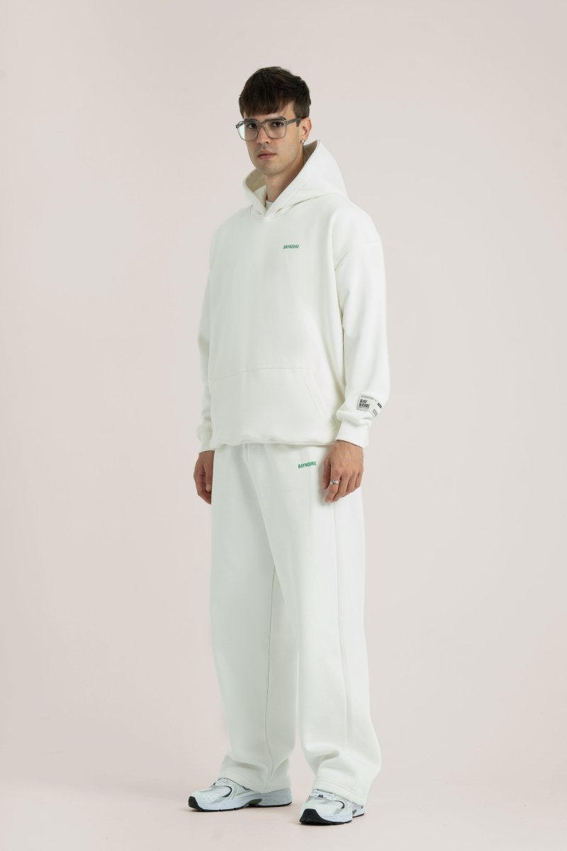 White Logo II PL Oversized Hoodie - Baynoire