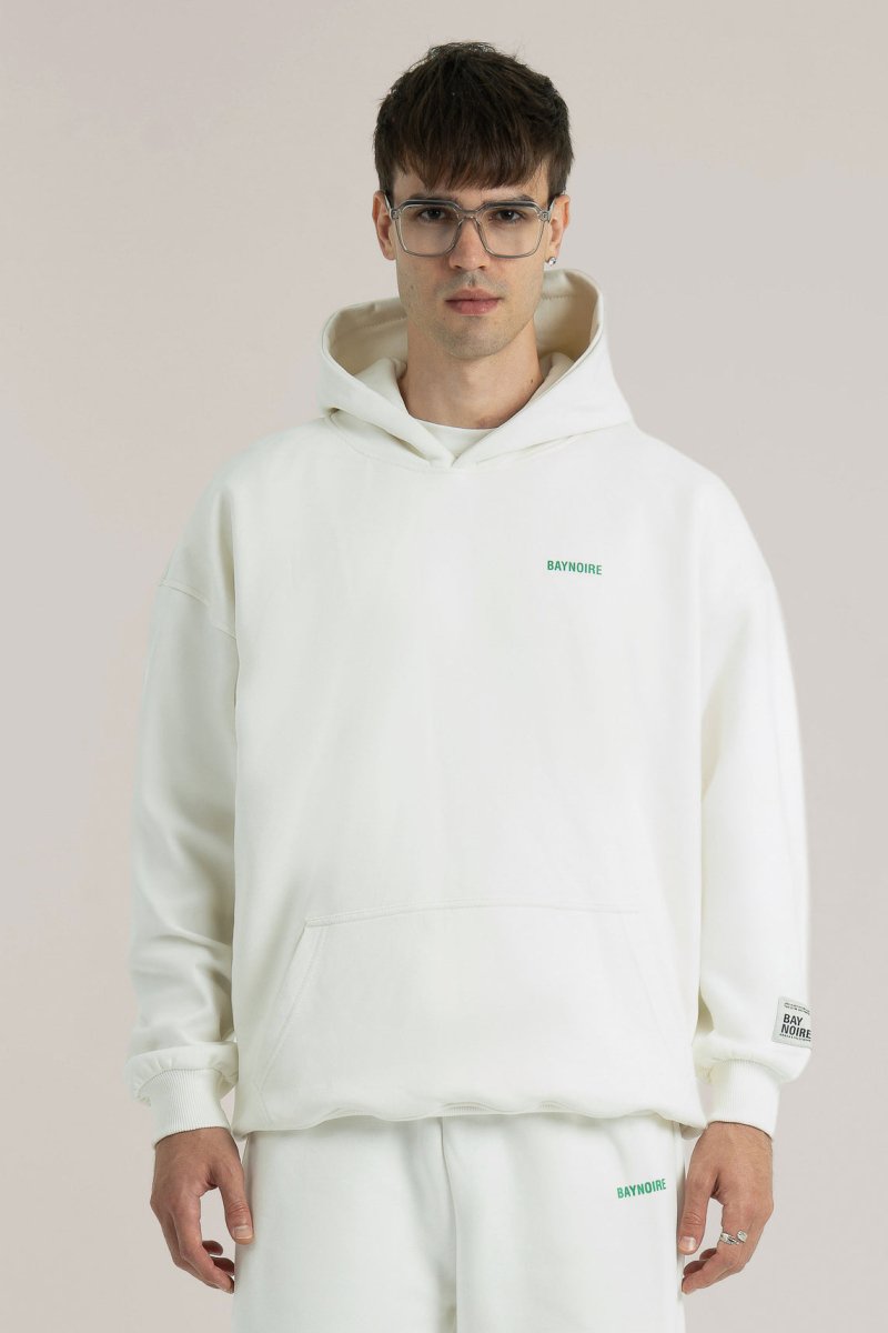 White Logo II PL Oversized Hoodie - Baynoire