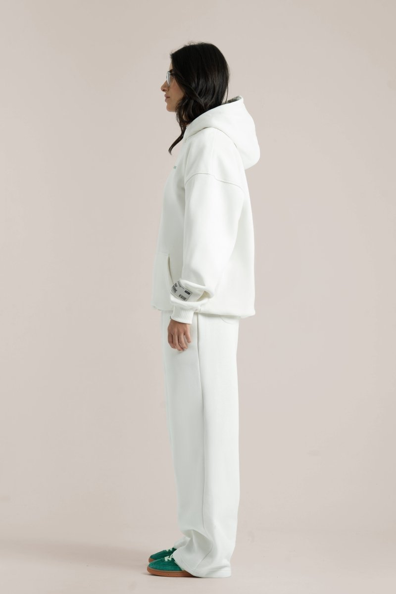White Logo II PL Oversized Sweatpants - Baynoire