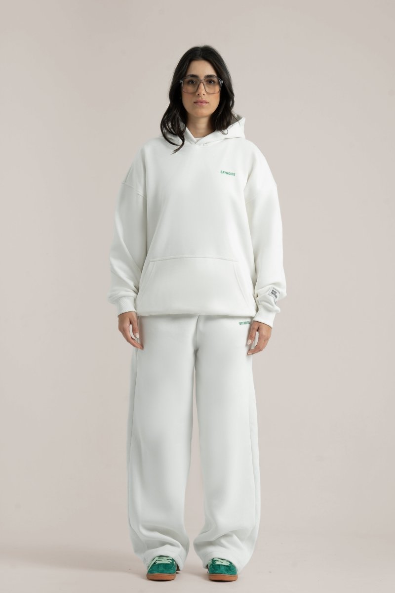 White Logo II PL Oversized Sweatpants - Baynoire