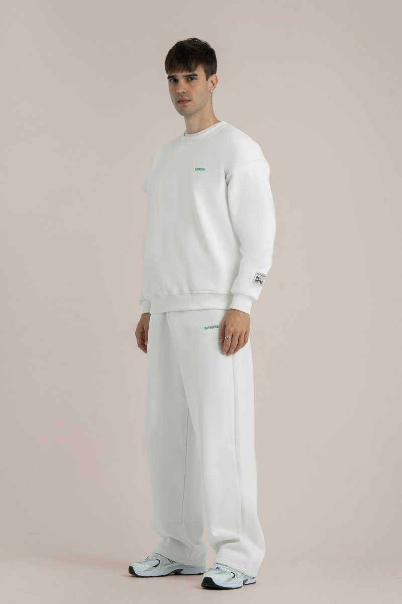 White Logo II PL Oversized Sweatshirt - Baynoire