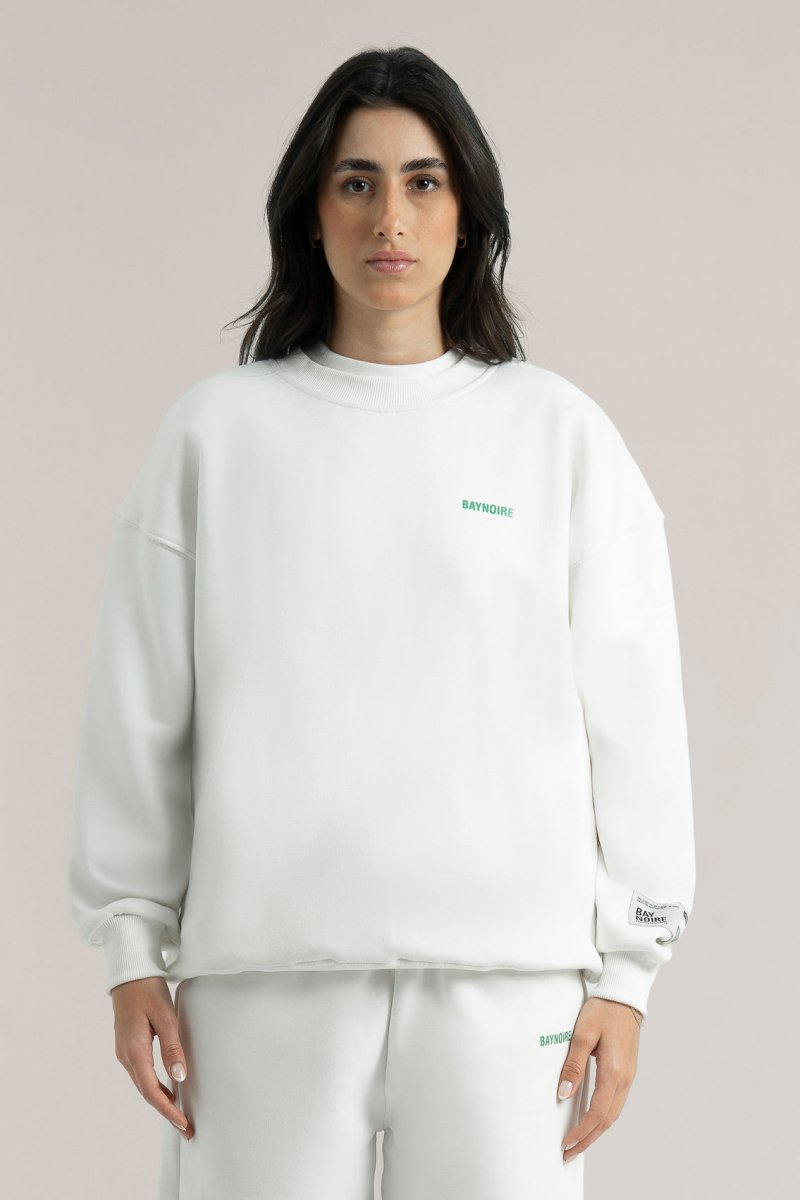 White Logo II PL Oversized Sweatshirt - Baynoire
