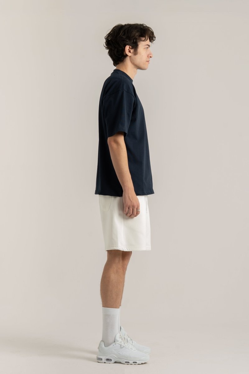 White Logo PL Sweatshorts - Baynoire