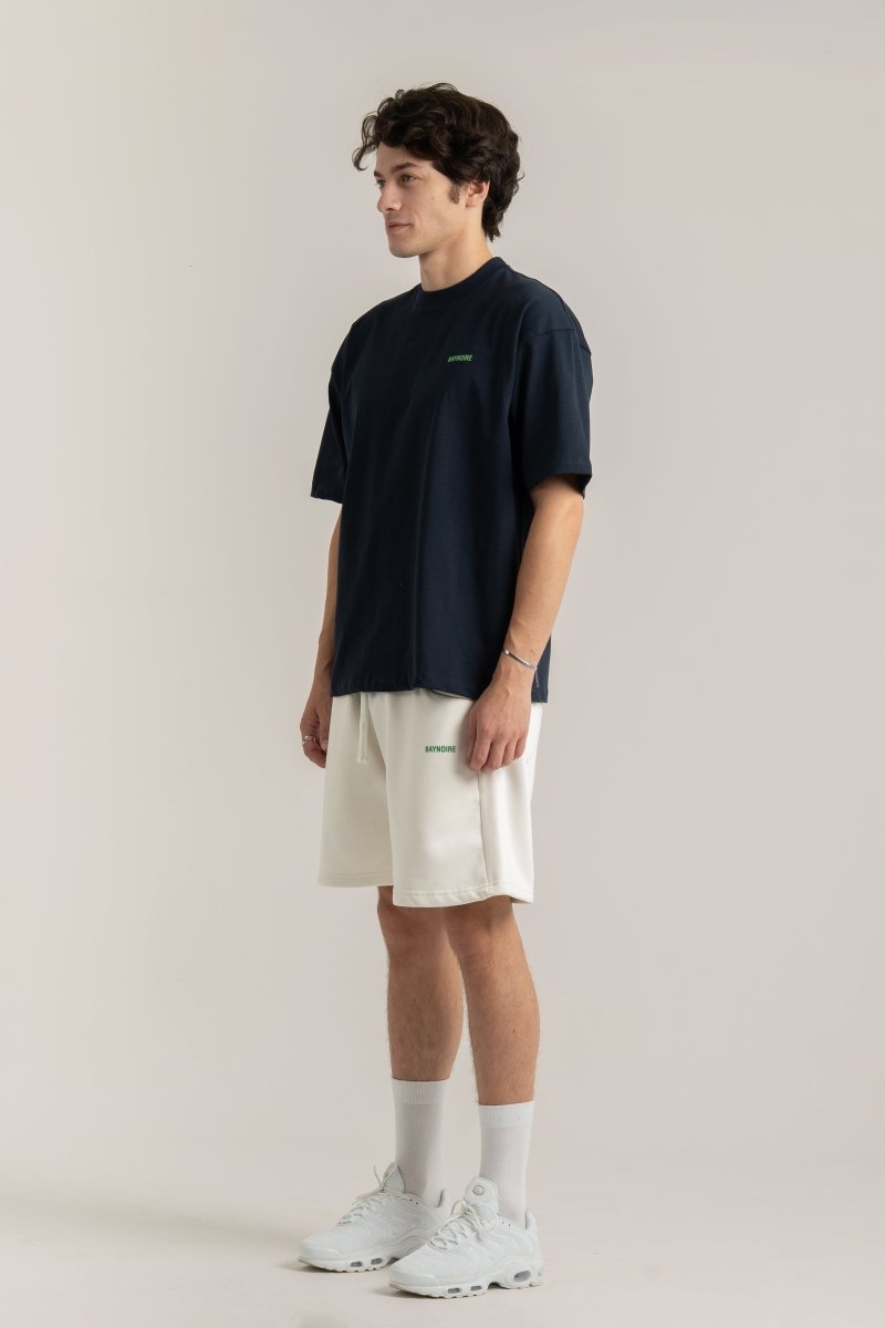 White Logo PL Sweatshorts - Baynoire