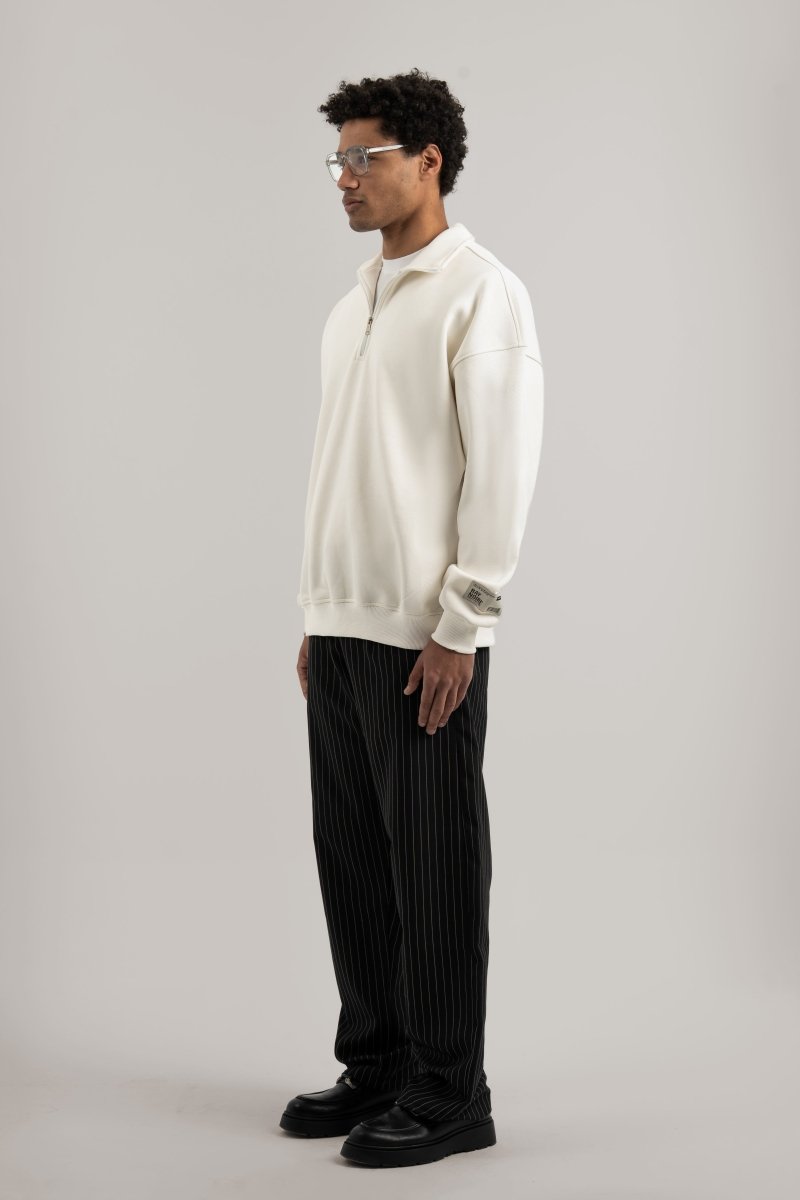 White Q - Zipper Sweatshirt V3 - Baynoire