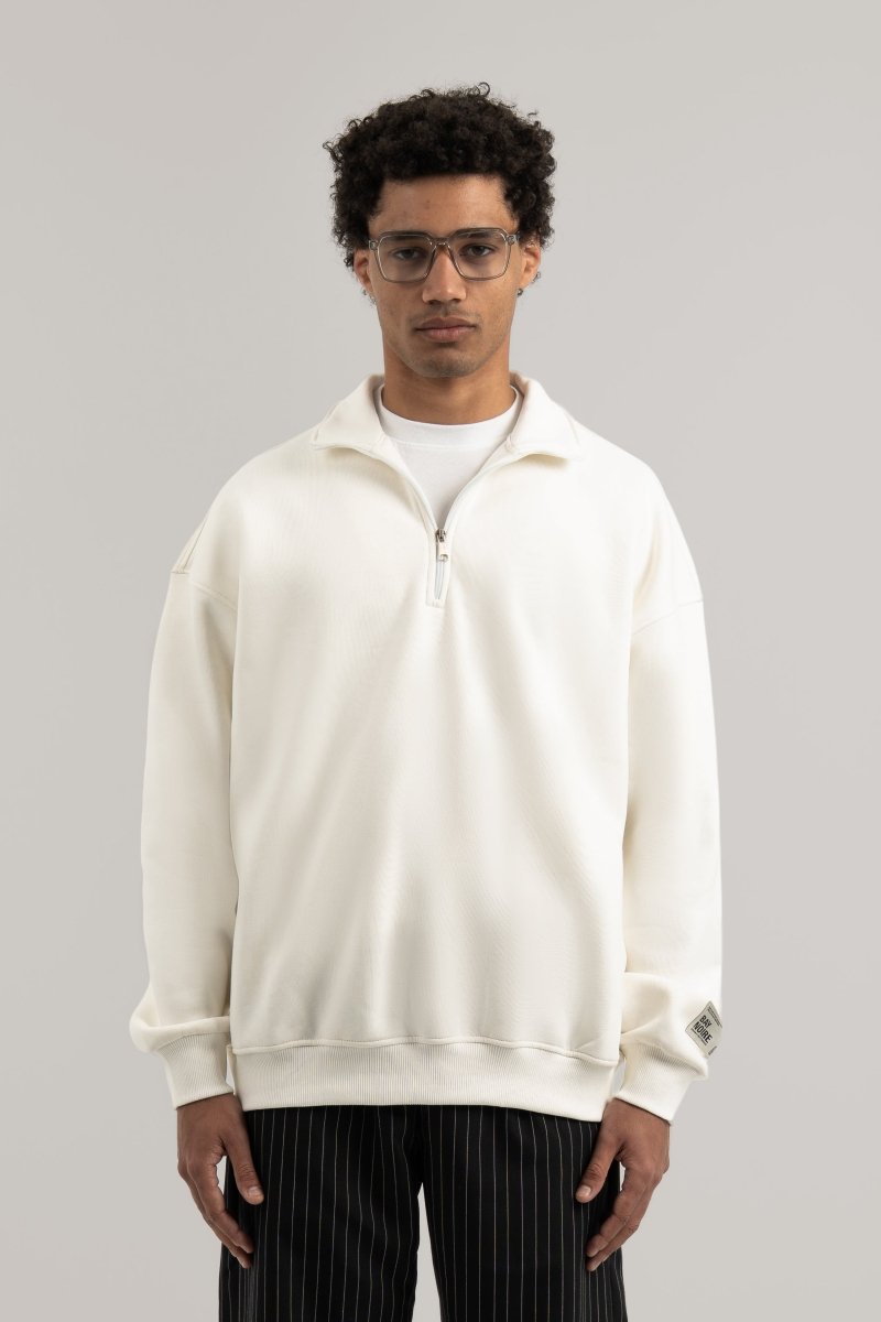 White Q - Zipper Sweatshirt V3 - Baynoire